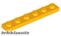 Lego PLATE 1X6, Flame yellowish orange