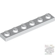 Lego Plate 1x6, White