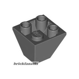 Lego ROOF TILE CORN. INVERT.2X2/45°, Dark grey