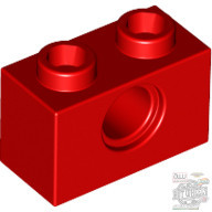 Lego TECHNIC BRICK 1X2, Ø4.9, Bright red