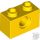 Lego TECHNIC BRICK 1X2, Ø4.9, Bright yellow