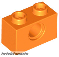 Lego TECHNIC BRICK 1X2, Ø4.9, Orange