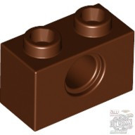 Lego TECHNIC BRICK 1X2, Ø4.9, Reddish brown