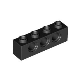 Lego Technic Brick 1X4 Ø4.9, Black