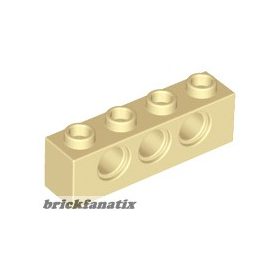 Lego TECHNIC BRICK 1X4, Ø4.9, Tan