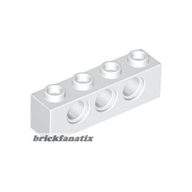Lego TECHNIC BRICK 1X4, Ø4.9, White