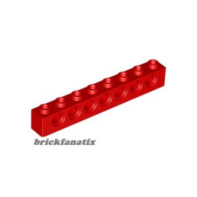Lego TECHNIC BRICK 1X8, Ø4.9, Red