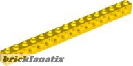 Lego TECHNIC BRICK 1X16, Ø4.9, Yellow