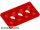 Lego Technic Plate 2 x 4 with 3 Holes, Red