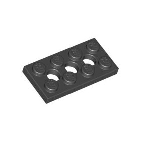 Lego Technic Plate 2 x 6 with 5 Holes, Black