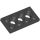 Lego Technic Plate 2 x 4 with 3 Holes, Black