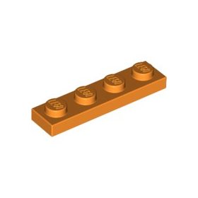 Lego Plate 1 X 4, Orange