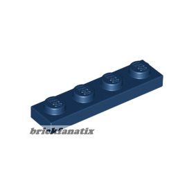 Lego Plate 1 X 4, Dark blue