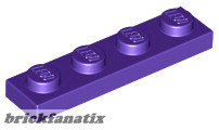 Lego PLATE 1X4, Dark purple