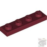 Lego PLATE 1X4, Dark red