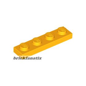 Lego PLATE 1X4, Flame yellowish orange