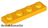Lego PLATE 1X4, Flame yellowish orange