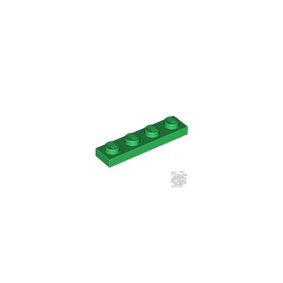 Lego Plate 1x4, Green