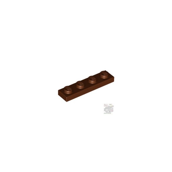 Lego Plate 1x4, Reddish brown