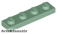 Lego Plate 1x4, Sand green