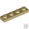 Lego Plate 1x4, Tan