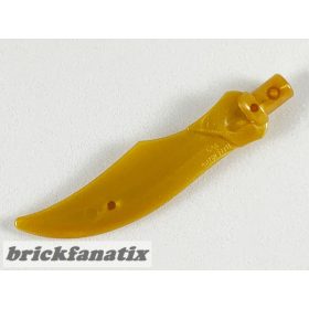   Lego Minifigure, Weapon Sword Curved Blade with Bar, Pearl gold