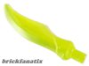 Lego Minifigure, Weapon Sword Curved Blade with Bar, Trans-Neon green