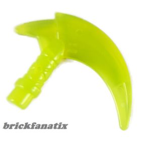 Lego Minifigure, Weapon Hook with Bar, Trans-Neon green