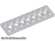 Lego Technic Plate 2 x 8 with 7 Holes, Light gray