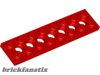 Lego Technic Plate 2 x 8 with 7 Holes, Red