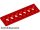 Lego Technic Plate 2 x 8 with 7 Holes, Red