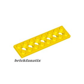 Lego Technic Plate 2 x 8 with 7 Holes, Yellow