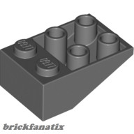 Lego ROOF TILE 2X3/25° INV., Dark grey