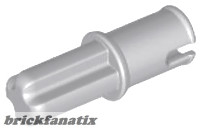 Lego Technic Axle 1L with Pin without Friction Ridges, Light grey