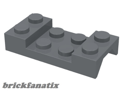Lego Vehicle, Mudguard 2 x 4 with Arch Studded, Dark gray