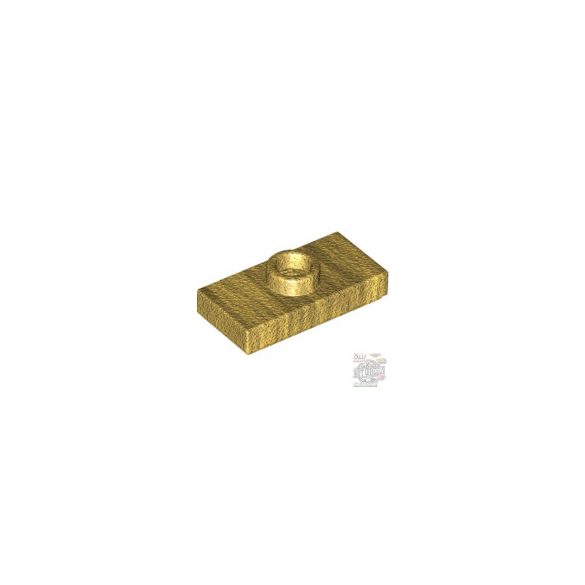 Lego PLATE 1X2 W. 1 KNOB, Dark gold