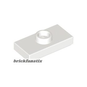 Lego PLATE 1X2 W. 1 KNOB, White