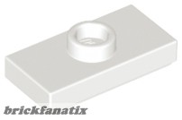 Lego PLATE 1X2 W. 1 KNOB, White