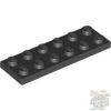 Lego Plate 2 X 6, Black