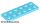 Lego Plate 2 x 6, Medium azure