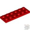 Lego Plate 2 X 6, Red