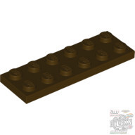 Lego Plate 2X6, Dark brown