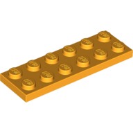 Lego PLATE 2X6, Flame yellowish orange