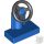 Lego Vehicle, Steering Stand 1 x 2 with Black Steering Wheel, Blue