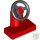 Lego Vehicle, Steering Stand 1 x 2 with Black Steering Wheel, Red