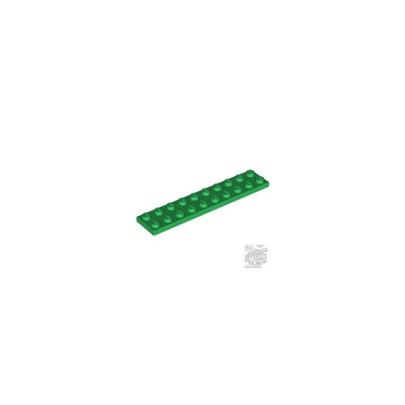Lego Plate 2X10, Green