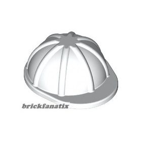 Lego Minifigure, Headgear Helmet Construction, White