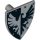 Lego Minifigure, Shield Triangular with Black and Silver Falcon and Rivets Pattern