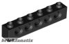 Lego TECHNIC BRICK 1X6, Ø4.9, Black