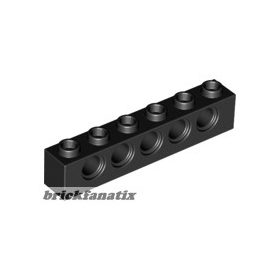 Lego TECHNIC BRICK 1X6, Ø4.9, Black